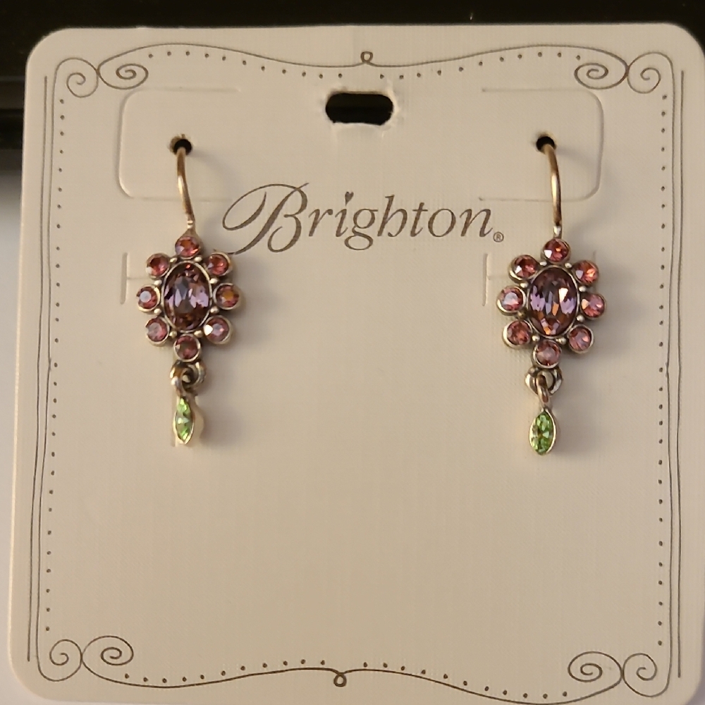 Brighton Purple and Green Gemstone Earrings